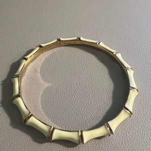 Cream Stella & Dot bamboo bangle